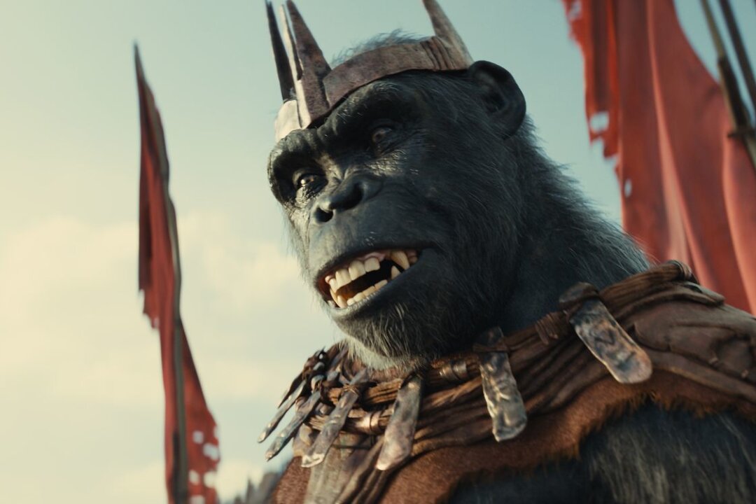 Affen beherrschen jetzt die Welt: Das sind die Kino-Hiighlights der Woche - "Planet der Affen: New Kingdom" erzählt von einem neuen Königreich der Primaten - und er sitzt auf dem Thron: Proximus Caesar.
