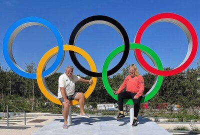 21 Olympia-Teilnehmer zeigen beim Thumer Werfertag ihr Können - Vor wenigen Tagen noch in Paris, jetzt wieder im heimischen Stadion: Sven Lang und Katharina Maisch freuen sich auf den 21. Thumer Werfertag. Foto: Verein