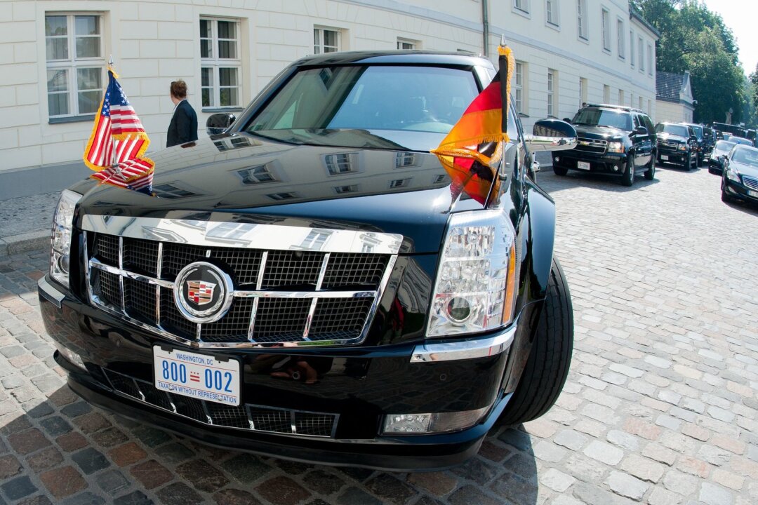 Als "Mr. President" in Deutschland zu Gast war - Steht ein gepanzerter Cadillac wie dieser in Deutschland, ist ein US-Präsident nicht weit.