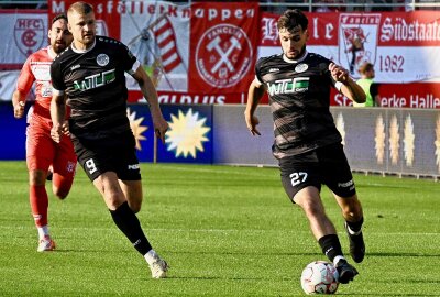 Aufsteiger VFC Plauen feiert beim Topfavoriten in Halle Punktgewinn - Impressionen vom Spiel in Halle. Foto: Bernd & Ilong Göll / Pressebüro Repert