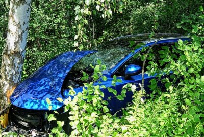 Auto kommt von Fahrbahn ab und kollidiert mit Baum: Verletzte - Auf der Schnellstraße 50 Deutzen Richtung Ransdorf kam eine Fahrerin mit ihren Fahrzeug von der Straße ab und prallte gegen einen Baum. Foto: Xcitepress