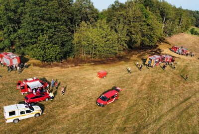 Blitzeinschlag löst Flächenbrand aus: Motorradfahrer hilft bei der Rettung - Niko Mutschmann