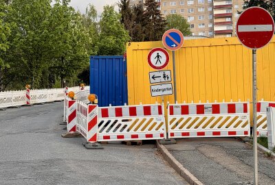 Bockauer Straße in Aue soll ausgebaut werden - Auch aktuell laufen auf dem Eichert Baumaßahmen. Foto: Ralf Wendland