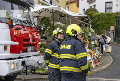 Brand an Grenze in Potucky: Feuerwehren aus Deutschland im Löscheinsatz - Die Feuerwehr konnte den Brand zügig löschen. Foto: Bernd März