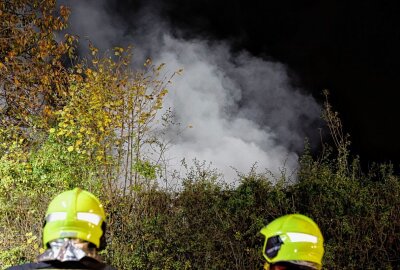 Brand in Chemnitzer Kleingartenanlage - Am späten Nachmittag des 6. November wurde die Feuerwehr Chemnitz zu einem Brand in der Kleingartenanlage An der Riesaer Bahnlinie gerufen. Foto: ChemPic