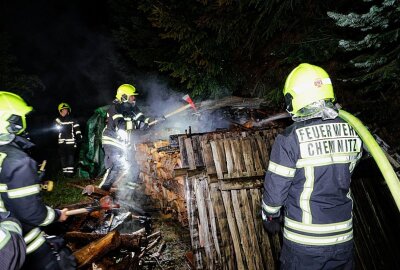 Brandstiftung in Chemnitzer Wald: Drohnen im Einsatz - Brand im Chemnitzer Wald. Foto: ChemPic