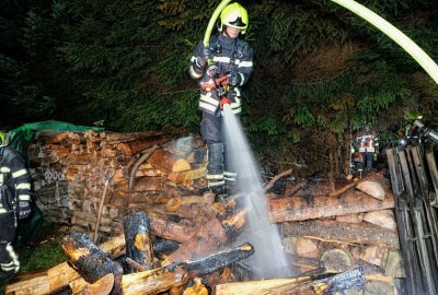 Brandstiftung in Chemnitzer Wald: Drohnen im Einsatz - Brand im Chemnitzer Wald. Foto: ChemPic