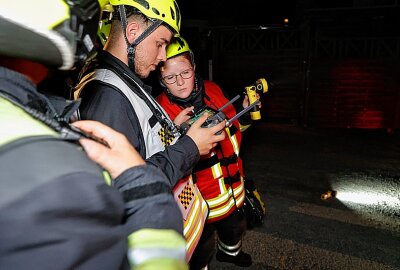 Brandstiftung in Chemnitzer Wald: Drohnen im Einsatz - Die Drohnenstaffel ist im Einsatz. Foto: ChemPic