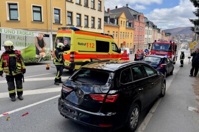 In Aue kam es zu einem Unfall. Foto: Daniel Unger