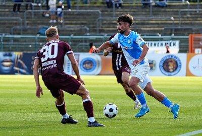 CFC: Beachtlicher Punktgewinn beim BFC - Lihsek war im linken Mittelfeld ein ums anderen Mal präsent. Foto: Marcus Hengst