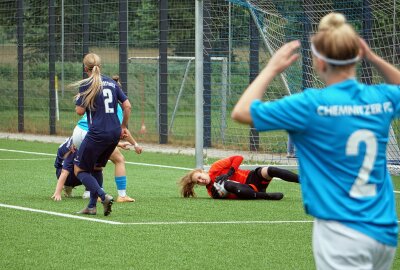 CFC-Frauen: Nach Last-Minute-Schock platzt Landesmeistertiteltraum! - Die Himmelblauen verlieren mit 2:3 beim SSV Stötteritz. Foto: Marcus Hengst