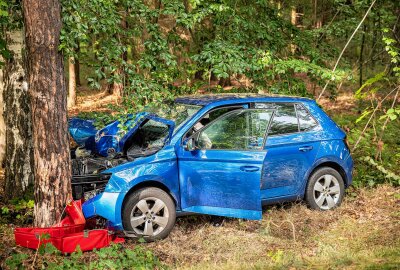 Crash auf der B6: PKW kollidiert nach Kontrollverlust mit Baum - Ein Fahrer verlor die Kontrolle über seinen PKW und kollidierte mit einem Baum. Foto: xcitepress/Rico Loeb