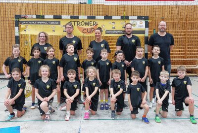 Das ist die beste F-Jugend-Handball-Mannschaft Sachsens! - Ein paar Monate zurück. So startete das Team im Winter. Foto: Karsten Repert