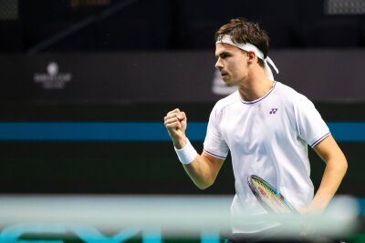 Davis Cup: Deutsches Tennis-Team im Halbfinale - Daniel Altmaier hat für Deutschland den wichtigen ersten Punkt geholt.