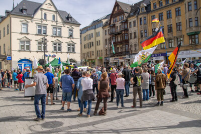 Demogeschehen in Aue: Mehrere Versammlungen an einem Tag - Demonstrationen in Aue. Foto: André März