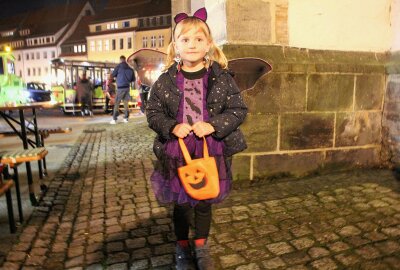 Die Halloween-Gruseltour mit der Freiberger Silberstadtbahn - Kleine Elfe. Foto: Renate Fischer