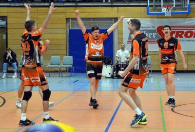 Die Tiebreak-Könige der Dritten Liga - So knapp es in ihren Partien auch zugeht: Am Ende dürfen die Zschopauer Volleyballer meistens jubeln. Foto: Andreas Bauer