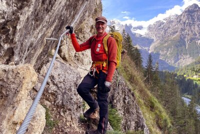 Downhill, kiten, fliegen: Aktivurlaub im Vinschgau - Klettern mit Olaf Reinstadler: mitunter ein Nervenkitzel.