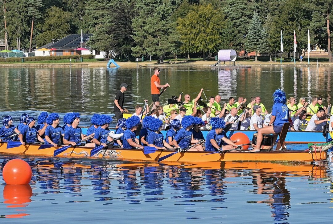 Drachenbootrennen am Filzteich ist am Wochenende abgesagt - Das Silberstrom Drachenbootrennen am Filzteich in Schneeberg ist abgesagt. Foto: Ralf Wendland