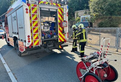 Drei Einsätze innerhalb einer Stunde: Schwerstarbeit für die Feuerwehr Aue - Am Mittwochnachmittag kam es zu einem Böschungsbrand in Aue. Foto: Niko Mutschmann