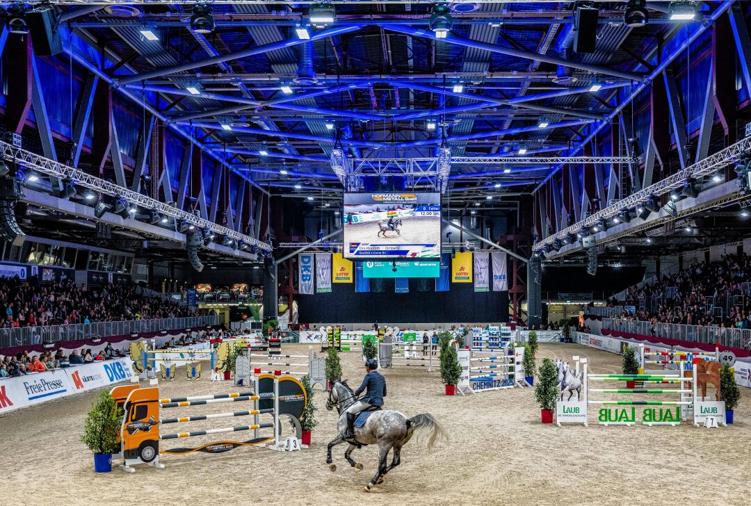 Drei Tage hochkarätiger Reitsport in der Chemnitzer Messe - Am Wochenende findet in der Chemnitzer Messe der Große Preis statt. Foto: Kristin Schmidt