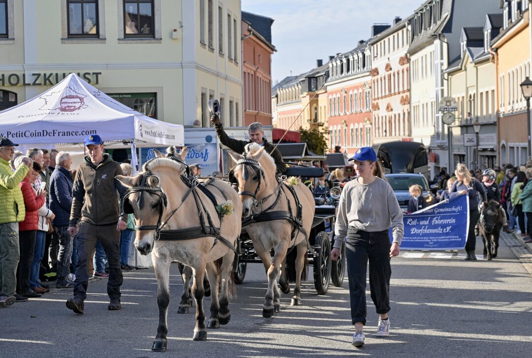 Drei Tage voller Spaß: Zwönitzer Kirmes begeistert Groß und Klein - Zahlreiche Besucher hat es zur Kirmes in die Zwönitzer Innenstadt gezogen. Foto: Ralf Wendland