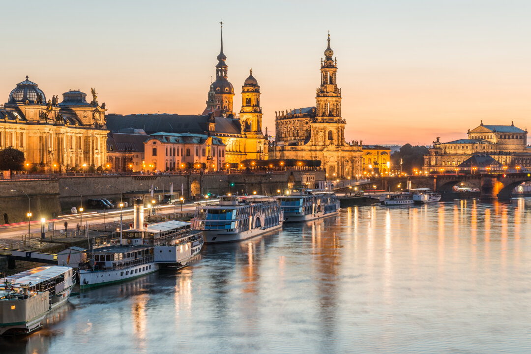 Der Blick auf die Altstadt von Dresden.