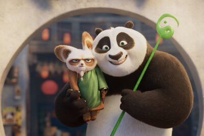 Ein neuer Kampf der Titanen: Das sind die Heimkino-Highlights der Woche - Meister Shifu (links) erklärt dem Pandabären Po, welche Bedeutung der grüne Stab der Weisheit hat.