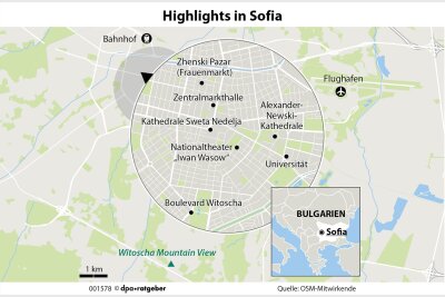 Eine Stadt wie eine Zwiebel: Durch das unbekannte Sofia - Zum Themendienst-Bericht "Eine Stadt wie eine Zwiebel: Durch das unbekannte Sofia" von Silvia Stammer vom 7. Oktober: Grün, geschichtsträchtig und: Geheimtipp-Alarm! Es ist erstaunlich, dass Bulgariens Hauptstadt touristisch kaum entdeckt ist.