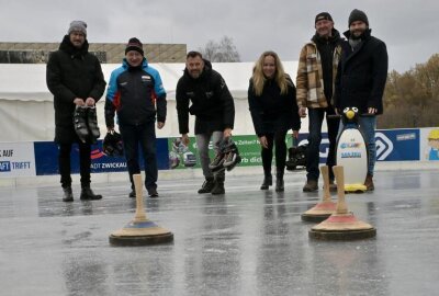 Eisbahn Zwickau öffnet Samstag die Tore - Auch die Eisstockbahn kann gebucht werden.