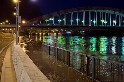 In Ústí nad Labem an der Elbe ist der Pegel bereits 6, 83 Meter hoch. Foto: Daniel Unger