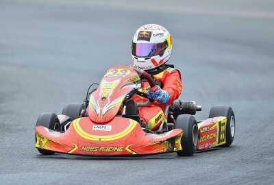 Erfolge mit aktuellen Karts und alten K-Wagen in Mülsen - Ruben Opitz vom AMC Sachsenring. Foto: Thorsten Horn