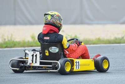 Erfolge mit aktuellen Karts und alten K-Wagen in Mülsen - Felix Stemke gewann die KCT-Klasse OIdtimer bis 50 ccm. Foto: Thorsten Horn