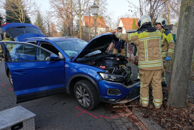 Fahrerin prallt gegen Baum: Vier Personen verletzt - Bei einem Unfall wurden vier Menschen verletzt.