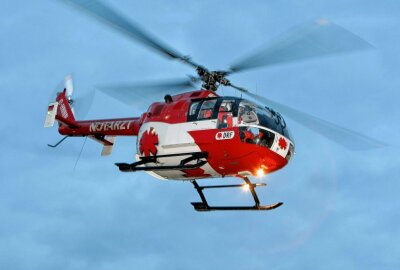 Fahrradfahrer schwer verletzt: Rettungshubschrauber im Einsatz - Symbolbild. Foto: Harry Härtel