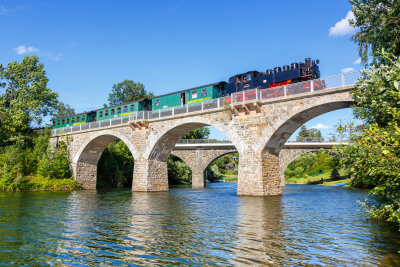 Die Weisseritztalbahn fährt bis zur Talsperre Malter.