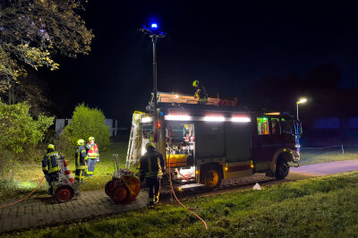 Feuerschein in Lößnitz: Anwohner alarmieren Feuerwehr - Dank schnellem Handeln der Anwohner und der Feuerwehr konnte der Brand innerhalb von 30 Minuten erfolgreich gelöscht werden.