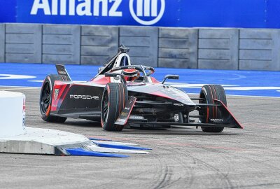 Formel E in Berlin mit Unterstützung vom Sachsenring - Pascal Wehrlein bleibt im Titelrennen. Foto: Thorsten Horn