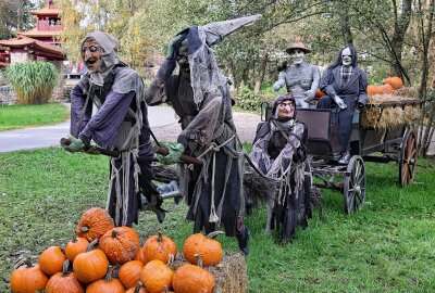 Freak-Parade: So war die erste Gruselparty im Freizeitpark Plohn - Eine richtige Gespensterkutsche darf zum Halloween im Freizeitpark nicht fehlen. Foto: Thomas Voigt