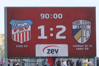 Endstand 1:2 für Jena. Foto: Picture Point / R. Petzsche