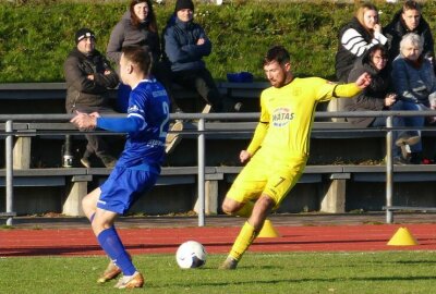 Fußball-Sachsenpokal: Marienberg hofft aufs letzte Viertelfinal-Ticket - Als Stabilsator und Antreiber erwies sich einmal mehr Danny Gottschalk.