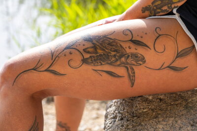 Gaby (42) - die tätowierte Sportlerin aus dem Erzgebirge, die immer auffällt - "Manche Tattoos sind einfach nur schön, aber viele bedeuten mir sehr viel," erklärt sie.