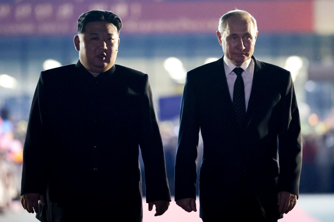 Greift Nordkorea in den Ukraine-Krieg ein? - Kremlchef Wladimir Putin und Nordkoreas Machthaber Kim Jong Un haben im Juni auch gegenseitigen militärischen Beistand vereinbart, wenn eines der beiden Länder angegriffen wird. (Archivbild)