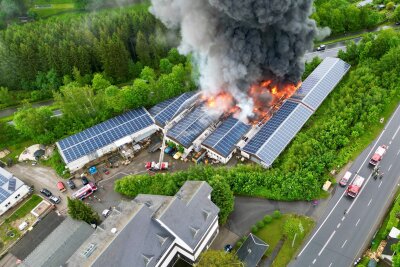 Großbrand in Aue: Brandursache geklärt - Großbrand in Aue. Foto: Daniel Unger