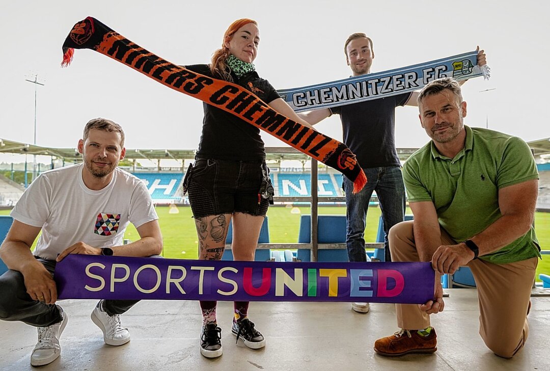 Große Fanschal-Aktion bei "Sports United" geplant - Vereine und Fans können am 7. September im Stadion an der Gellertstraße Teil von etwas Großem sein. Foto: C3 GmbH/Sazinc