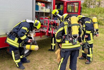 Großübung der Feuerwehr Schneeberg im Oldtimer Club - Foto: Daniel Unger