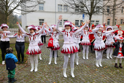 Hohenstein-Ernstthaler Narren starten in eine besondere Saison - Gemeinschaftliche Freude: Ein buntes Fest in der August Bebel Straße. Foto: Andreas Kretschel