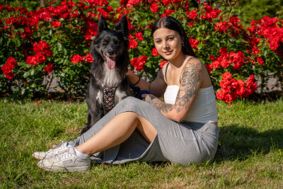 Jasmin (19) aus Werdau: Inspiriert von Hund Amy, Freundin Leonie und einem Geschenk ihrer Mutter - Sie symbolisieren Ereignisse, Wünsche und Ängste, die sie für immer unter ihrer Haut tragen möchte. 