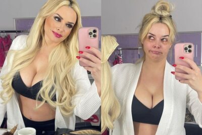 Daniela Katzenberger zeigt ihren Followern auf Instagram ein Vorher-Nachher-Foto. Wir finden es klasse, wie sie die No-Make-up-Fotos mit Humor veröffentlicht.