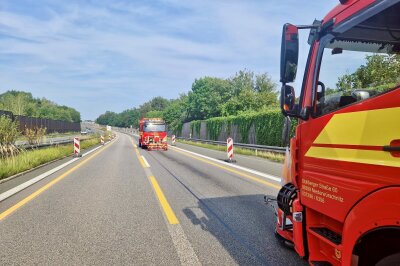 Kilometerlanger Rückstau durch Ölspur auf A72 - Aufgrund einer Ölspur kommt es zu kilometerlangem Rückstau auf der A72. Foto: privat